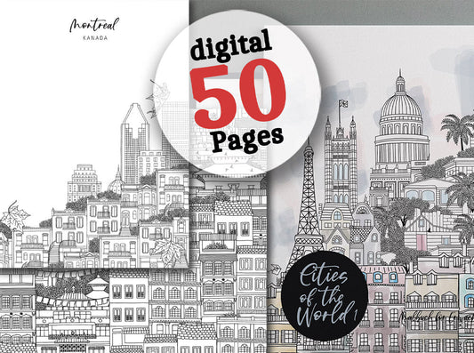 Cities of the World Coloring Book (Digital) - Monsoon Publishing USA