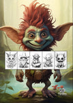 Trolls, Gnomes and Creatures Coloring Book (Printbook)