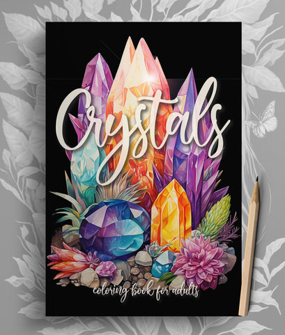 Crystals Coloring Book for Adults (Digital)
