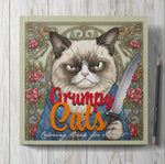 Grumpy Cats Grayscale Coloring Book (Printbook)