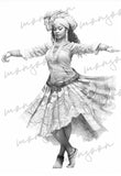 The World of Dancing Grayscale Coloring Book (Digital)