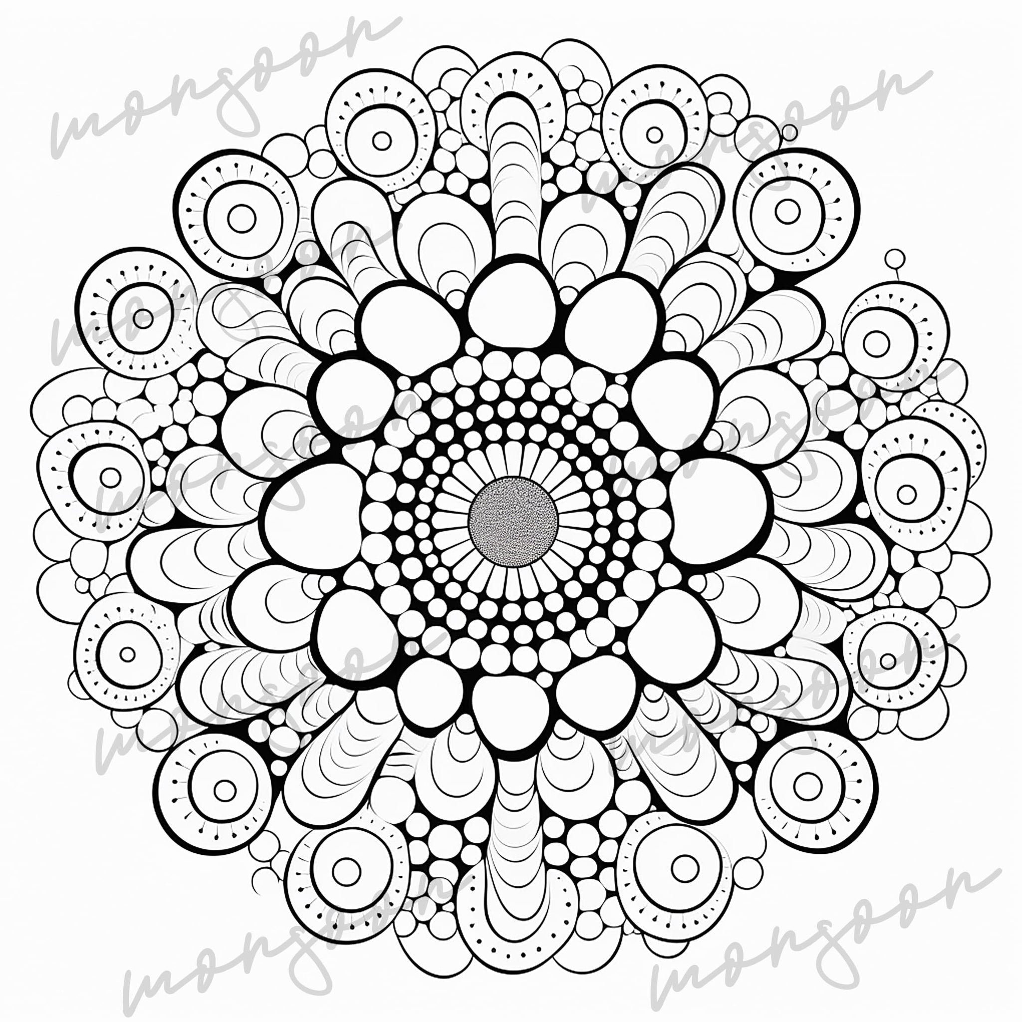 Dot Painting Mandalas Coloring Book (Printbook) ??? Monsoon Publishing USA