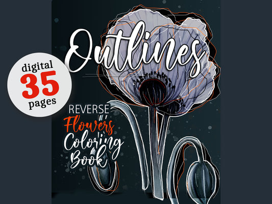 Outline Reverse Coloring Book (Digital)