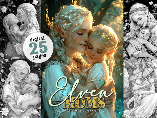 Elven Moms Coloring Book (Digital)