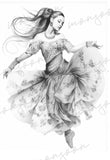 Dancing Grayscale Coloring Book (Printbook)