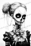 Creepy Girls Sugar Skulls Coloring Book (Digital)