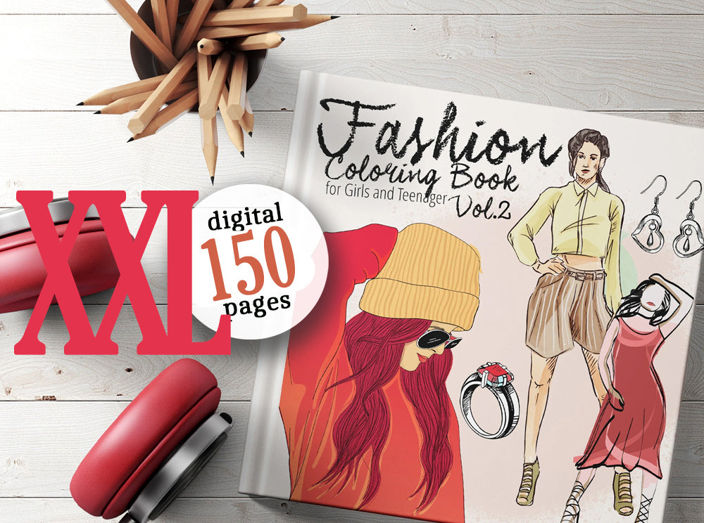 Model Color Book Fashion Coloring Book for Girls 2 (Digital) – Monsoon Publishing USA