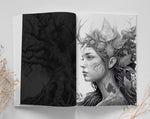 Forest Goddess Grayscale Coloring Book (Printbook)