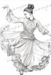 The World of Dancing Grayscale Coloring Book (Printbook)