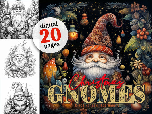 Christmas Gnomes Coloring pages digital Monsoon Publishing USA