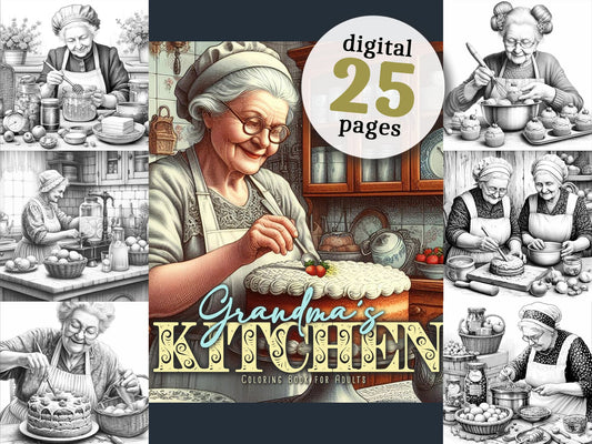 grandma kitchen coloring book monsoon publishing