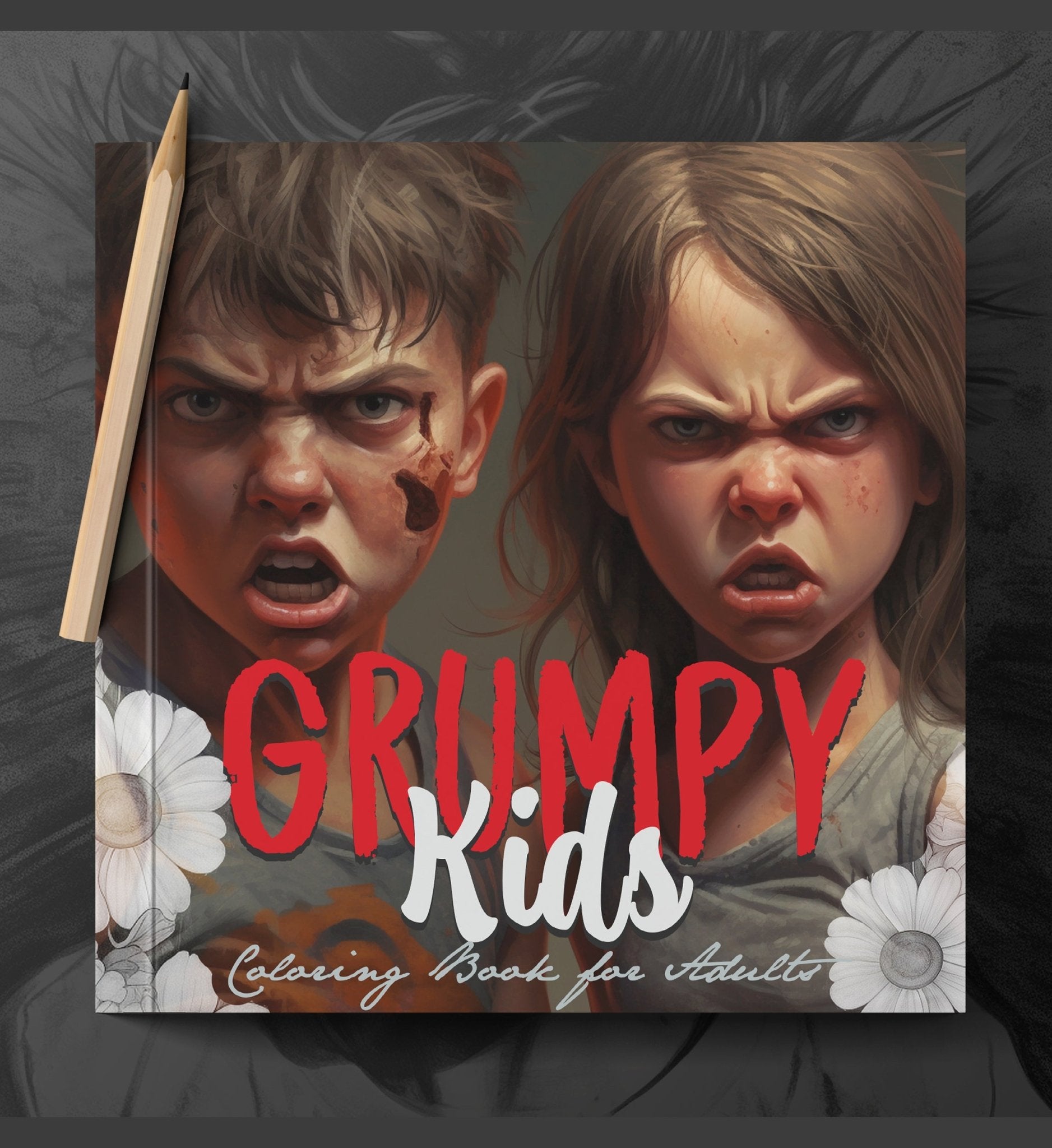 Grumpy Kid Sign Grumpy Kids Coloring Book Grayscale (Printbook) – Monsoon Publishing USA