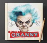 Grumpy Grandma Grayscale Coloring Book (Digital)