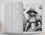 Halloween Coloring Book Grayscale (Digital)