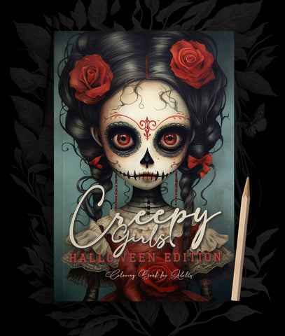Creepy Girls Sugar Skulls Coloring Book (Printbook)
