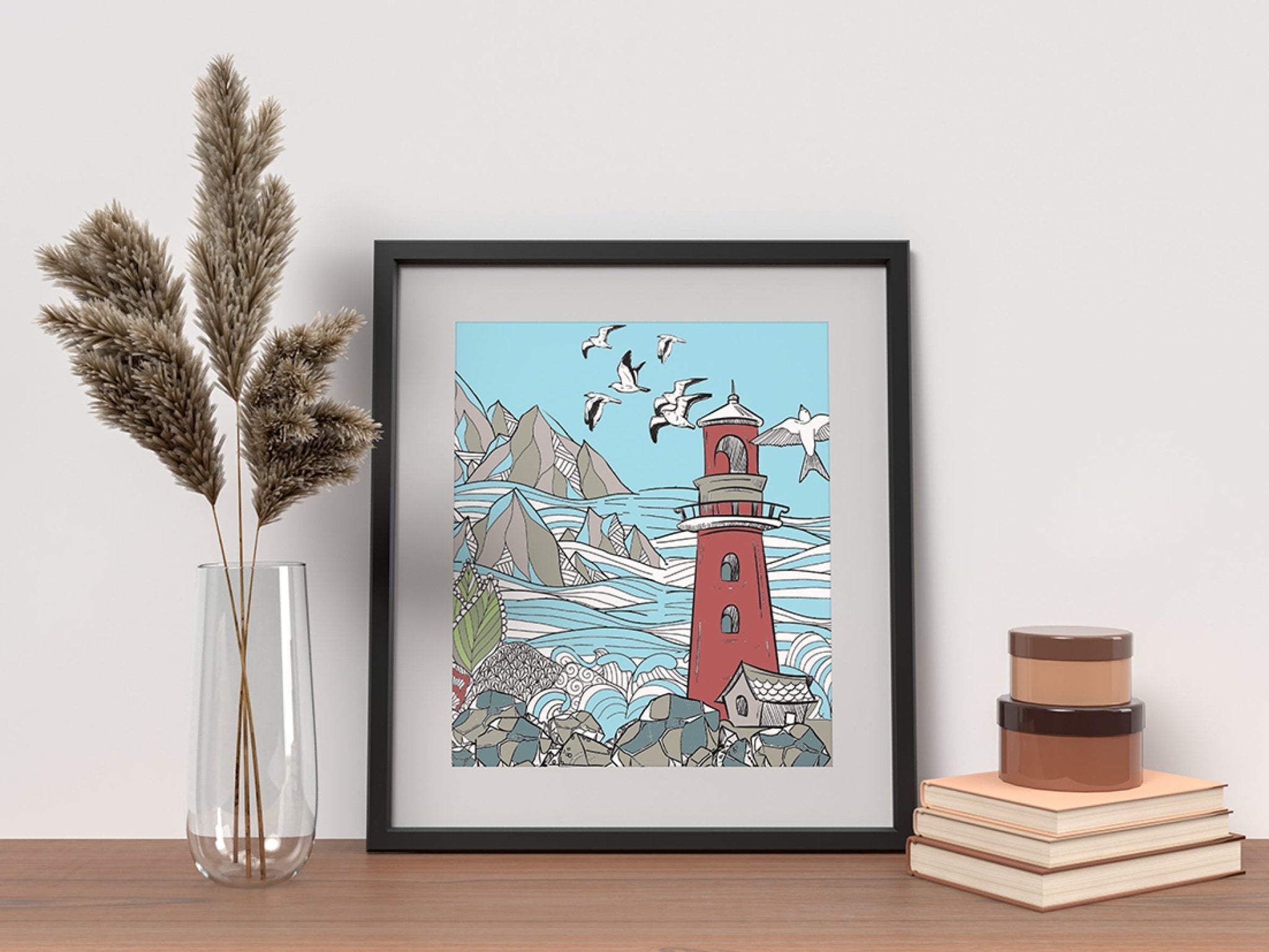 Lighthouses Coloring Book Zentangle (Digital) – Monsoon Publishing USA