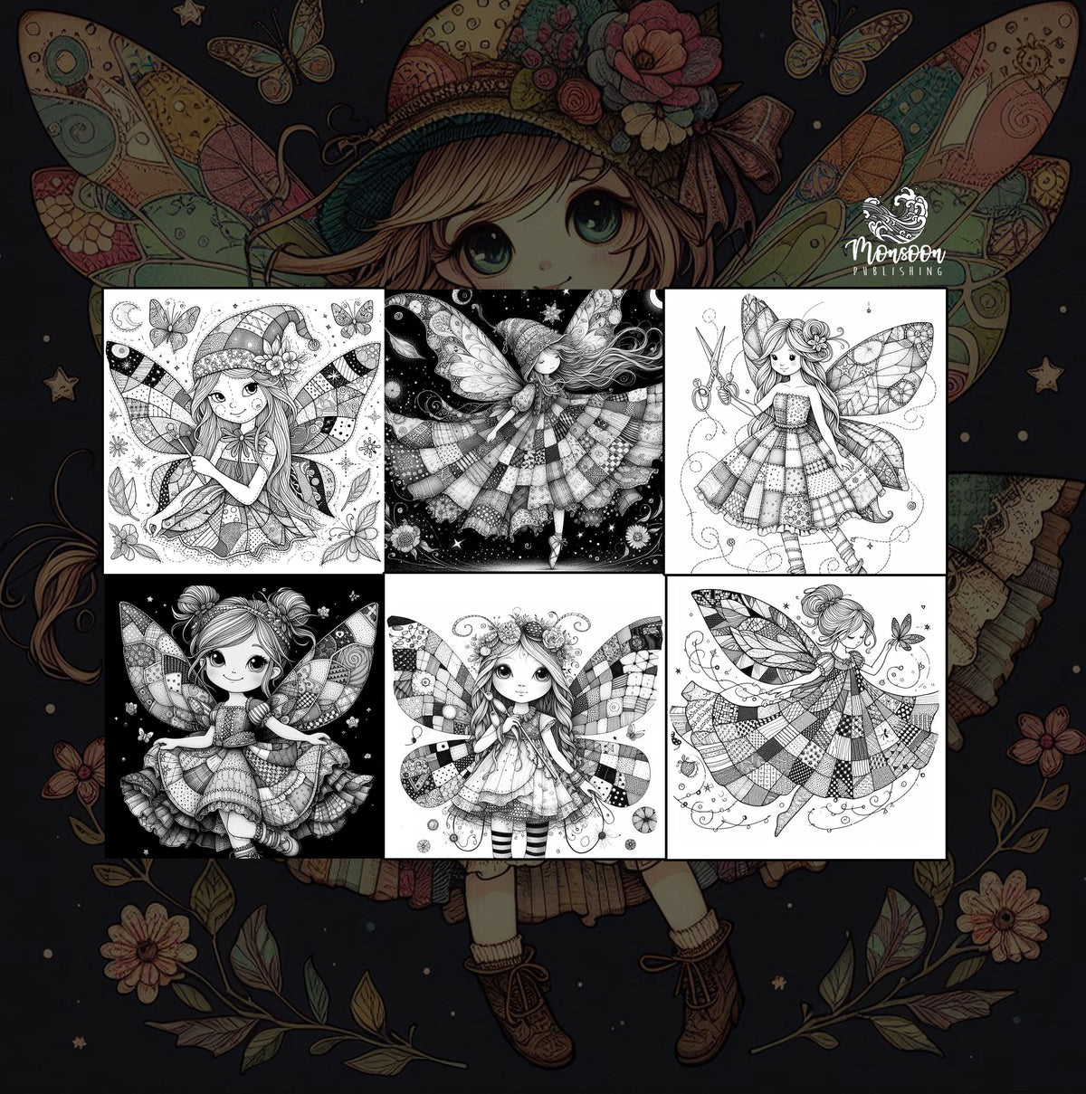 Faries Rasyeed Patchwork Fairies Coloring Book (Digital) – Monsoon Publishing USA