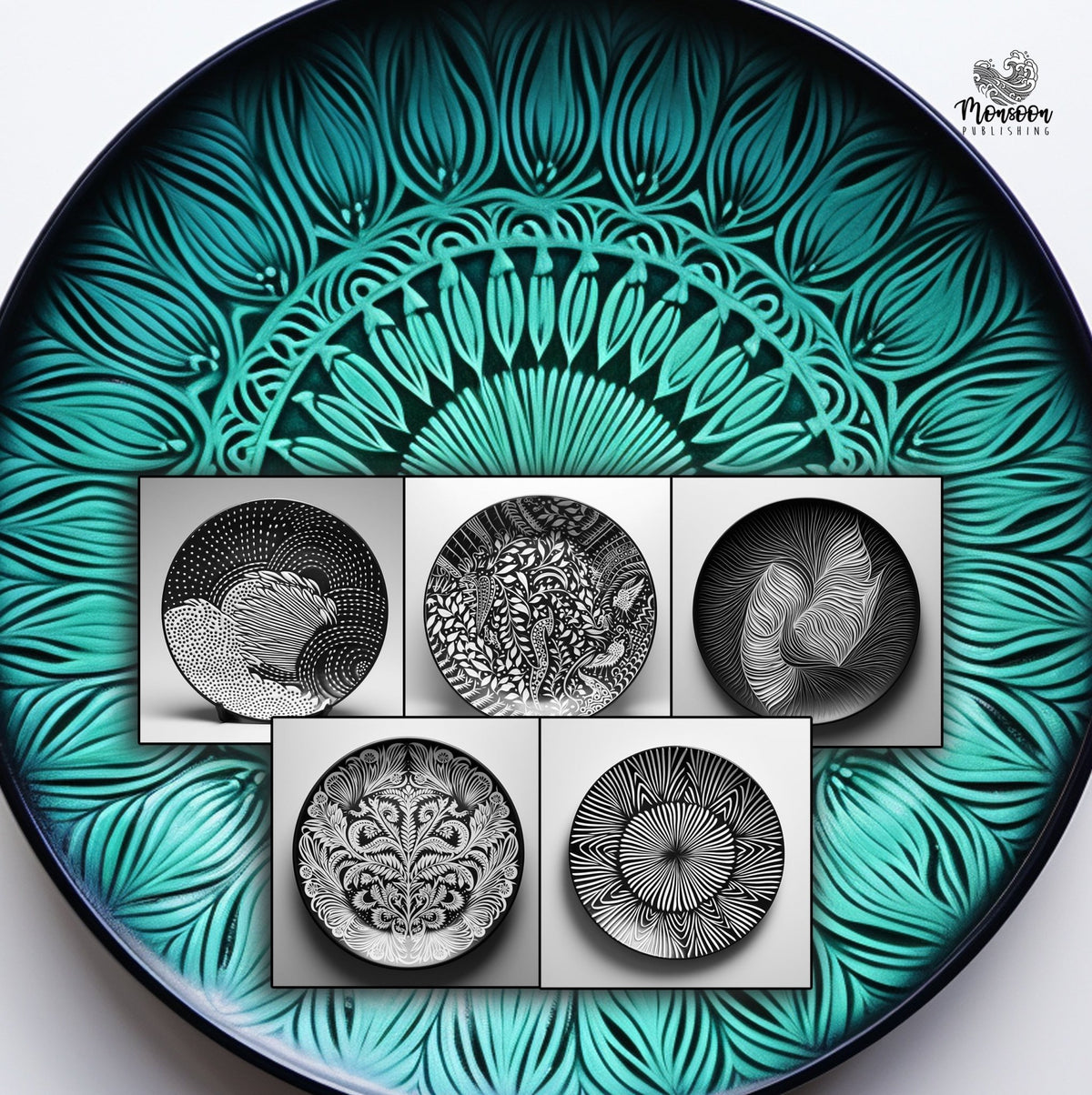 One Pattern Plate Plates with Patterns Coloring Book (Printbook) – Monsoon Publishing USA