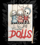 Cute Creepy Dolls Grayscale Coloring Book (Printbook)