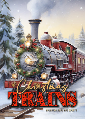 Christmas Trains Coloring Book (Printbook)