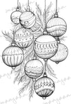 Christmas Tree Balls Coloring Book for Adults (Printbook)
