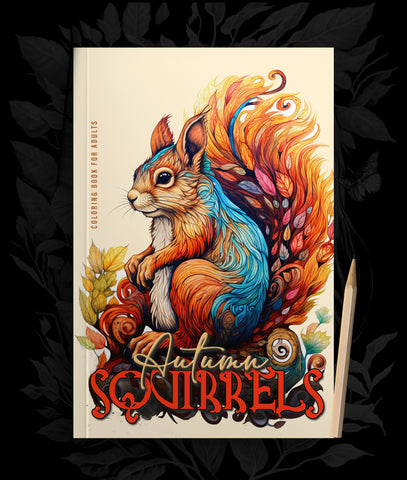 Autumn Squirells Coloring Book (Printbook)