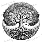 Tree of Life Grayscale Coloring Book (Printbook)