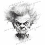 Grumpy Grandma Grayscale Coloring Book (Printbook)
