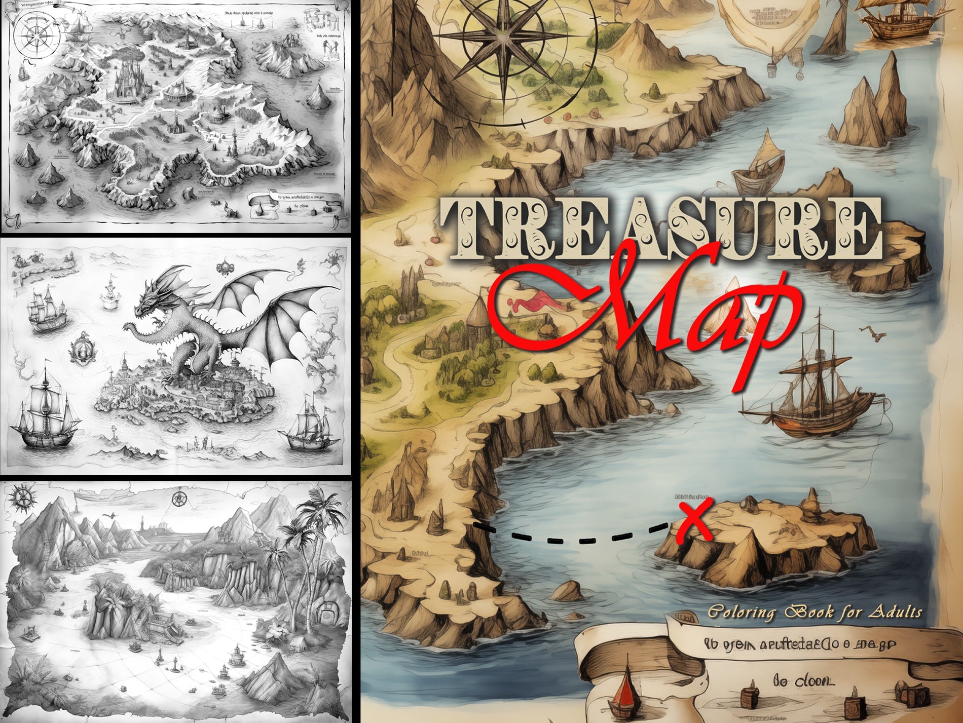 Treasure Map Coloring Book (Printbook) – Monsoon Publishing USA