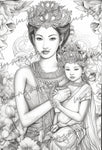 Traditional Thai Beauties Grayscale Coloring Book (Printbook)