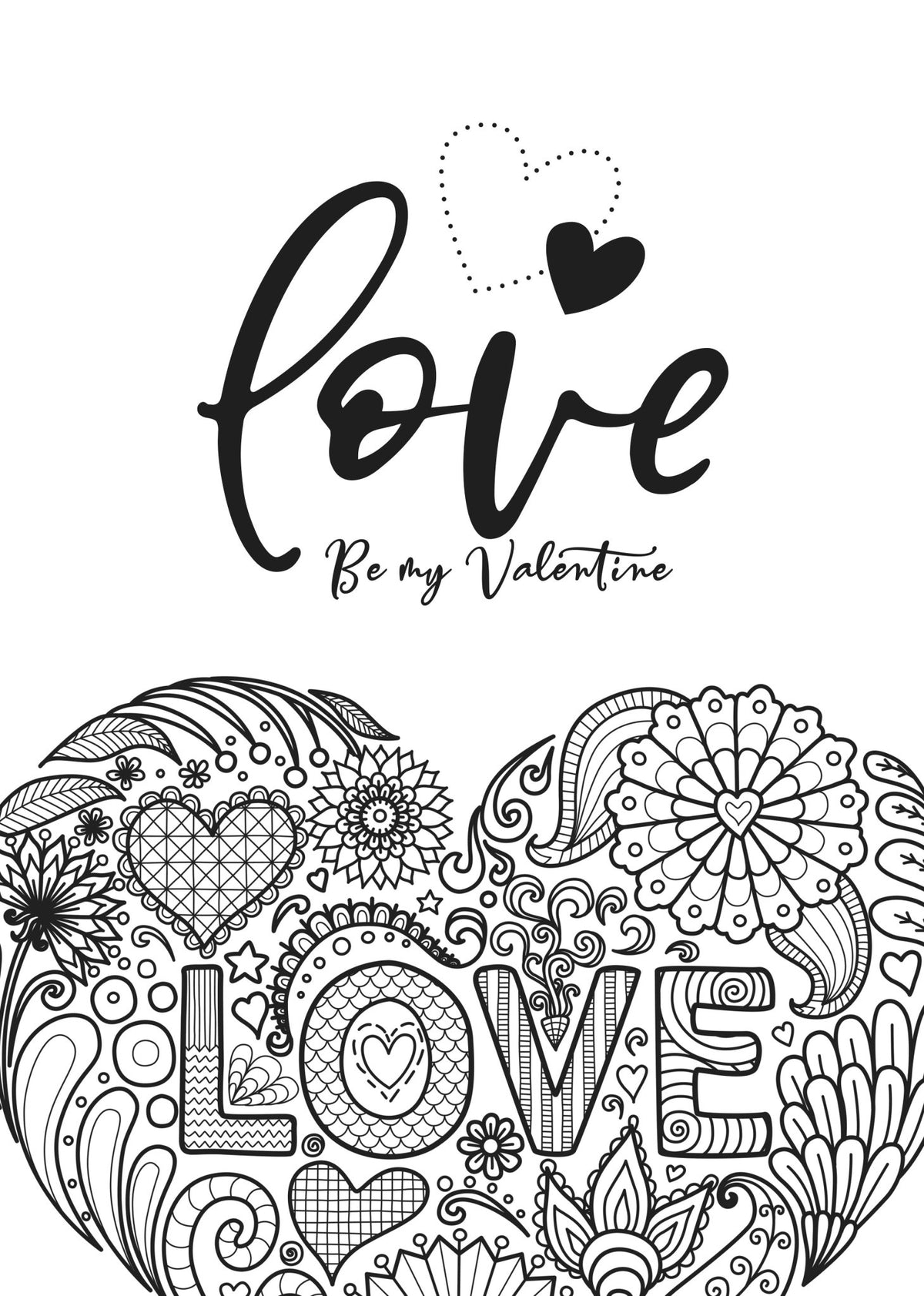 Valentine Coloring Book for Adults (Printbook) – Monsoon Publishing USA