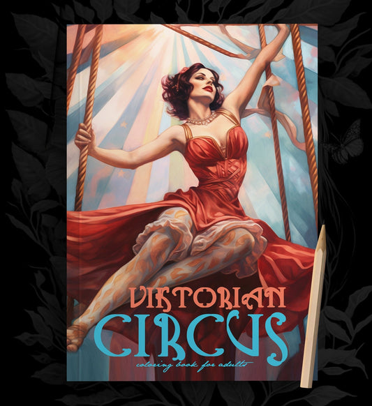 Victorian Circus Coloring Book Grayscale (Printbook) - Monsoon Publishing USA