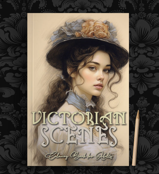 Victorian Coloring Book Grayscale (Printbook) - Monsoon Publishing USA