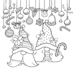 winter gnomes coloring book for adults