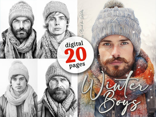 winter fashion portraits coloring pages monsoon publishing