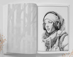 Winter Girls Coloring Book Grayscale (Printbook)