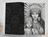 Mothers of the World Grayscale Coloring Book (Digital)