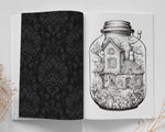 Jars in Wonderland Grayscale Coloring Book (Digital)