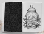 Christmas Jars Coloring Book Grayscale (Digital)
