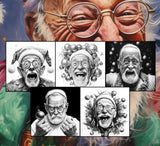 Crazy Grandpas on Christmas Coloring Book (Printbook)