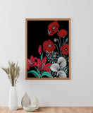 abstract flowers poster