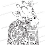 zebra giraffe zentangle coloring book