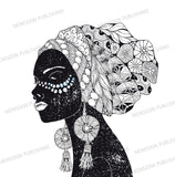 african woman coloring