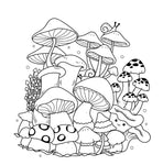 autumn mushrooms coloring