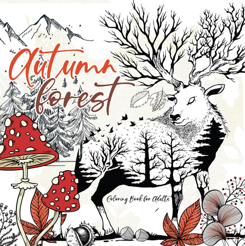 autumn coloring book for adults fall