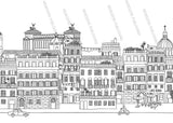 rome italy coloring book