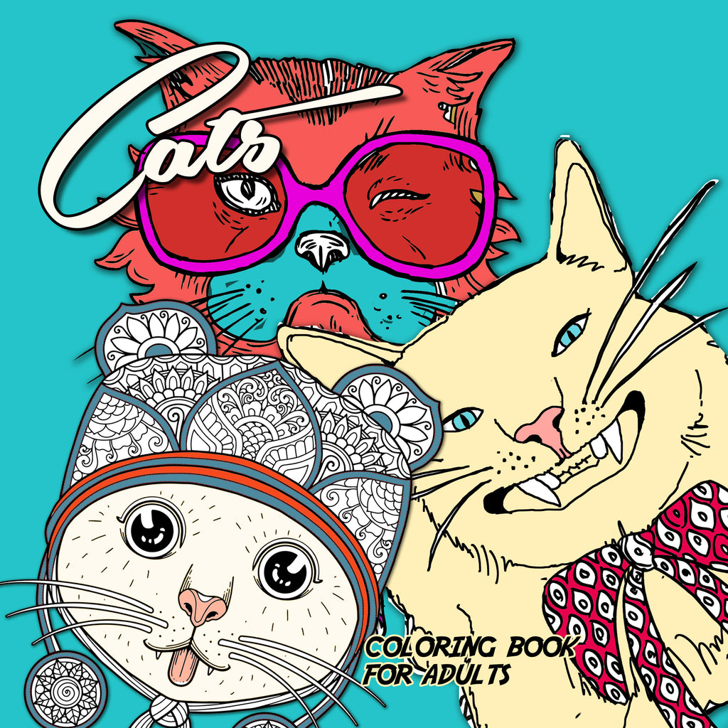 Cats Coloring Book for Adults (Printbook) Monsoon Publishing USA