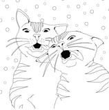 funny cats coloring book for adults