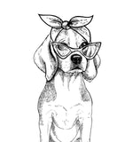 funny beagle sketch