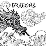 chineses dragons coloring book for adults